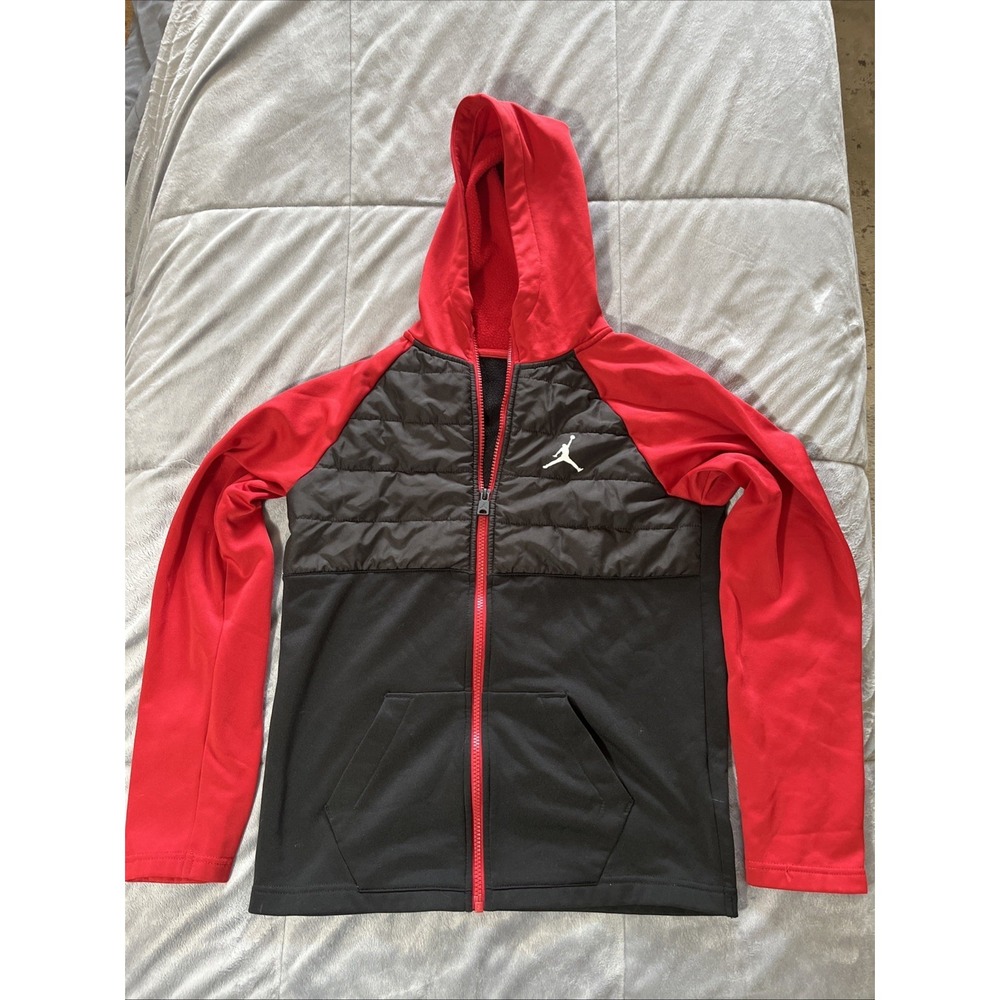 Nike Air Jordan Boys Zip Up Hooded Jacket Large‎
